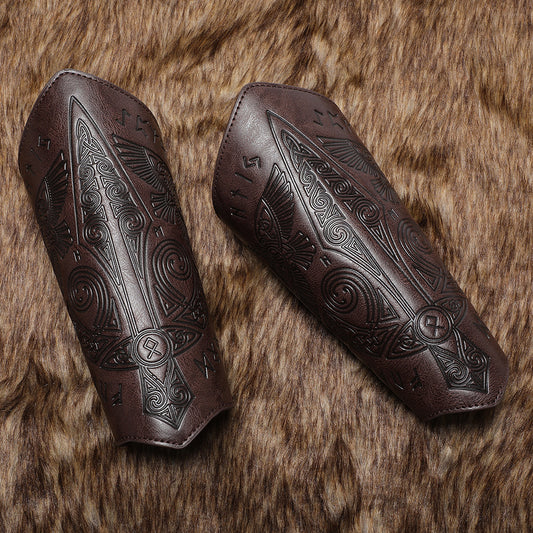 Nordic Viking Embossed Wristband COSPLAY Props