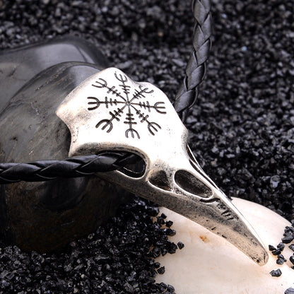 Crow Skull Pendant Necklace