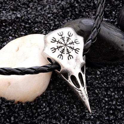 Crow Skull Pendant Necklace