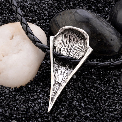 Crow Skull Pendant Necklace