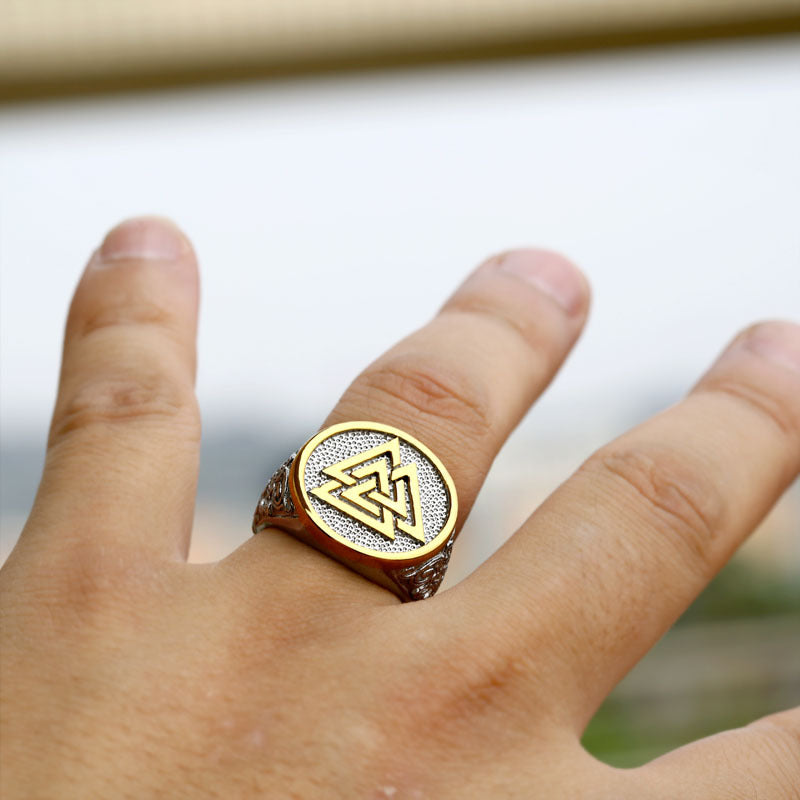 Stainless Steel Viking Tree Of Life Men's Ring