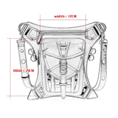 Medieval Retro Waist Bag Fanny Packs Steampunk Thigh Belt Bag Moto Drop Leg Bag Gothic Shoulder Milti-Wear Crossbody Bags