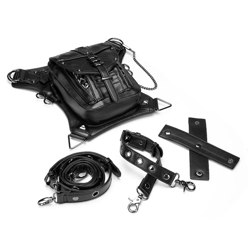 Medieval Retro Waist Bag Fanny Packs Steampunk Thigh Belt Bag Moto Drop Leg Bag Gothic Shoulder Milti-Wear Crossbody Bags