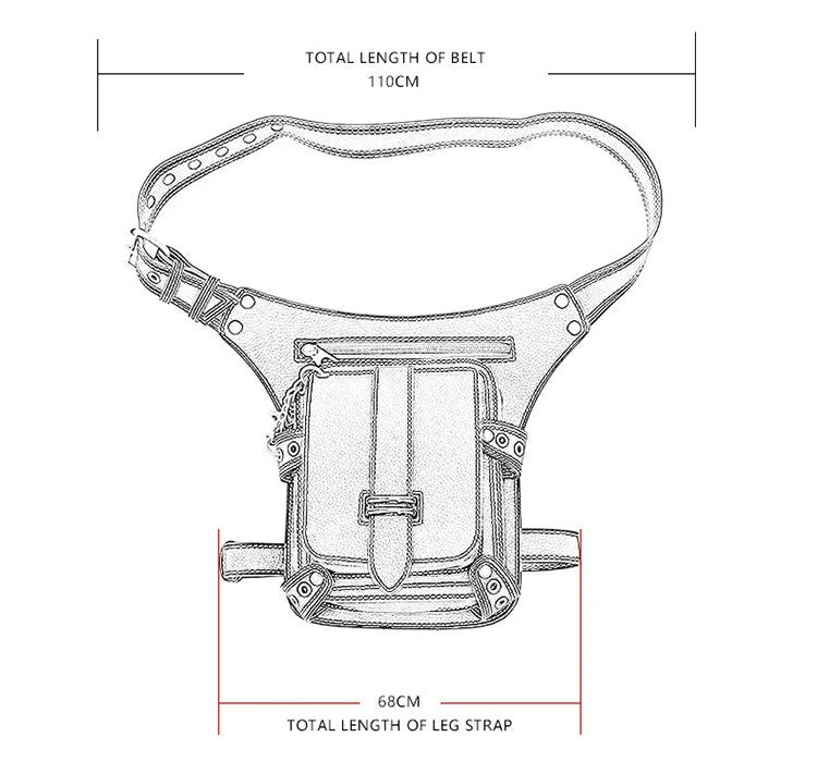 Steampunk Waist Bag for Women Vintage Satchel Gothic Fashion Hip Sack Wallet Fanny Pack Halloween Medieval Cosplay Ita Bag