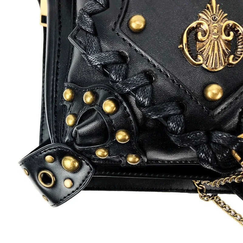 Medieval Retro Waist Bag Fanny Packs Steampunk Thigh Belt Bag Moto Drop Leg Bag Gothic Shoulder Milti-Wear Crossbody Bags