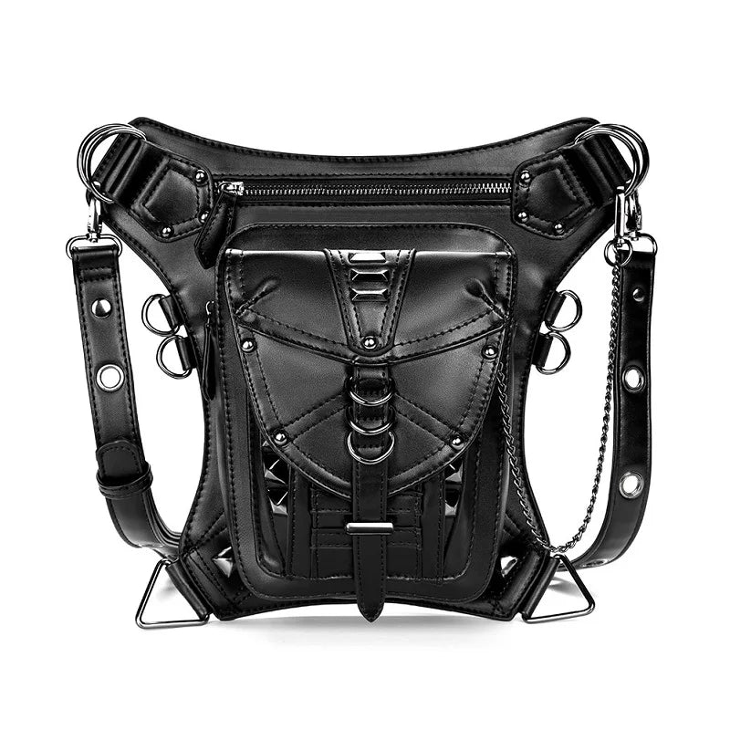 Medieval Retro Waist Bag Fanny Packs Steampunk Thigh Belt Bag Moto Drop Leg Bag Gothic Shoulder Milti-Wear Crossbody Bags