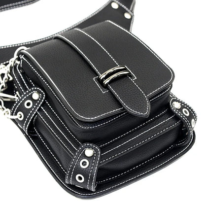 Steampunk Waist Bag for Women Vintage Satchel Gothic Fashion Hip Sack Wallet Fanny Pack Halloween Medieval Cosplay Ita Bag