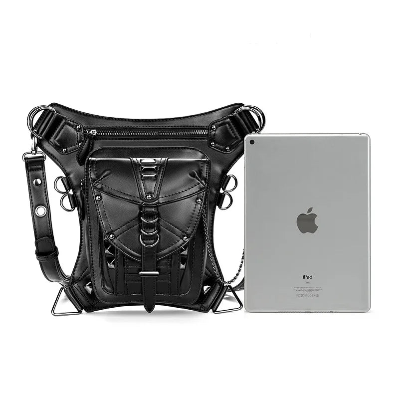 Medieval Retro Waist Bag Fanny Packs Steampunk Thigh Belt Bag Moto Drop Leg Bag Gothic Shoulder Milti-Wear Crossbody Bags