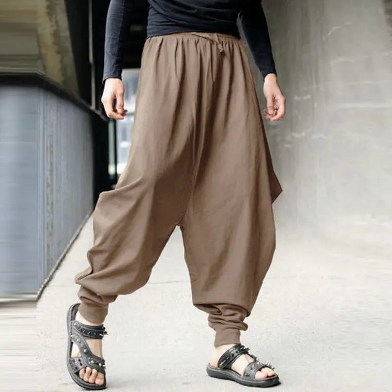 Medieval Renaissance Pirate Loose Pants Pirate Horseman Viking Cosplay Costume Adult Hip Hop Wide Leg Trousers Leisure Pants