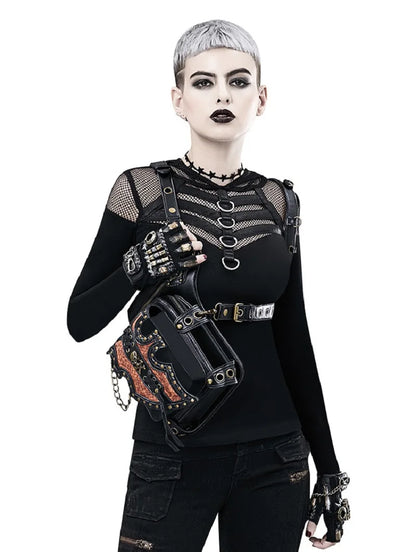 Medieval Retro Waist Bag Fanny Packs Steampunk Thigh Belt Bag Moto Drop Leg Bag Gothic Shoulder Milti-Wear Crossbody Bags