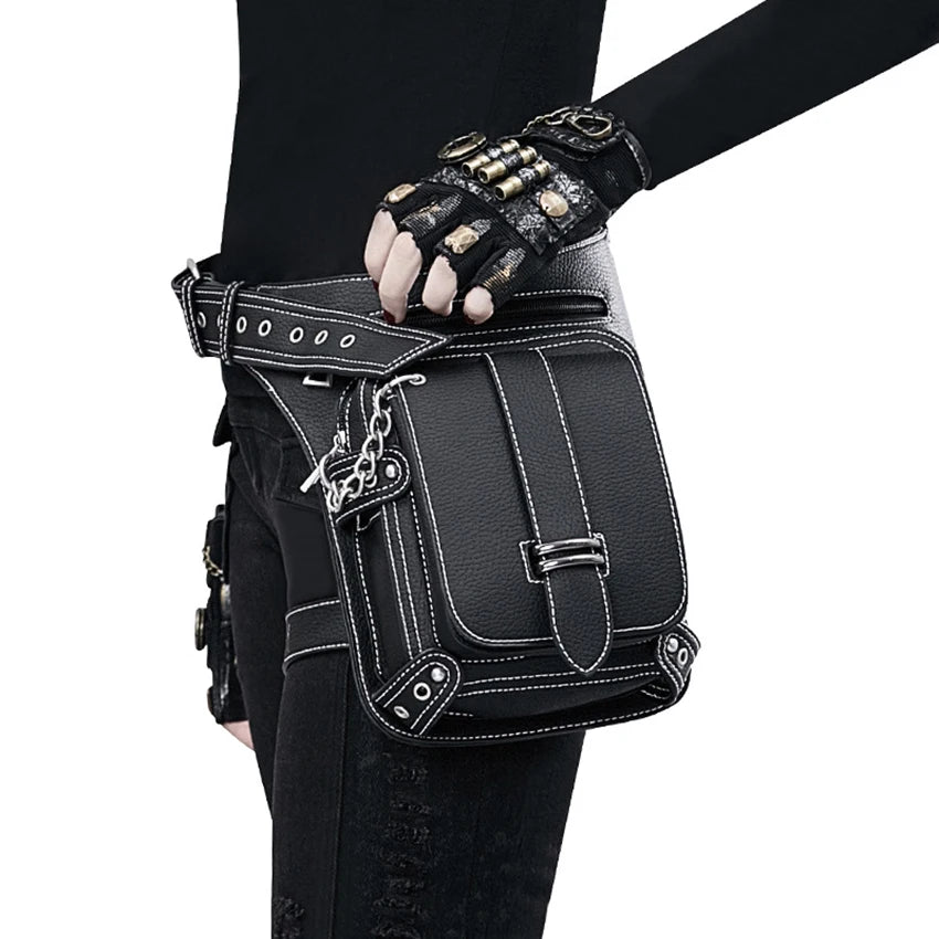 Steampunk Waist Bag for Women Vintage Satchel Gothic Fashion Hip Sack Wallet Fanny Pack Halloween Medieval Cosplay Ita Bag