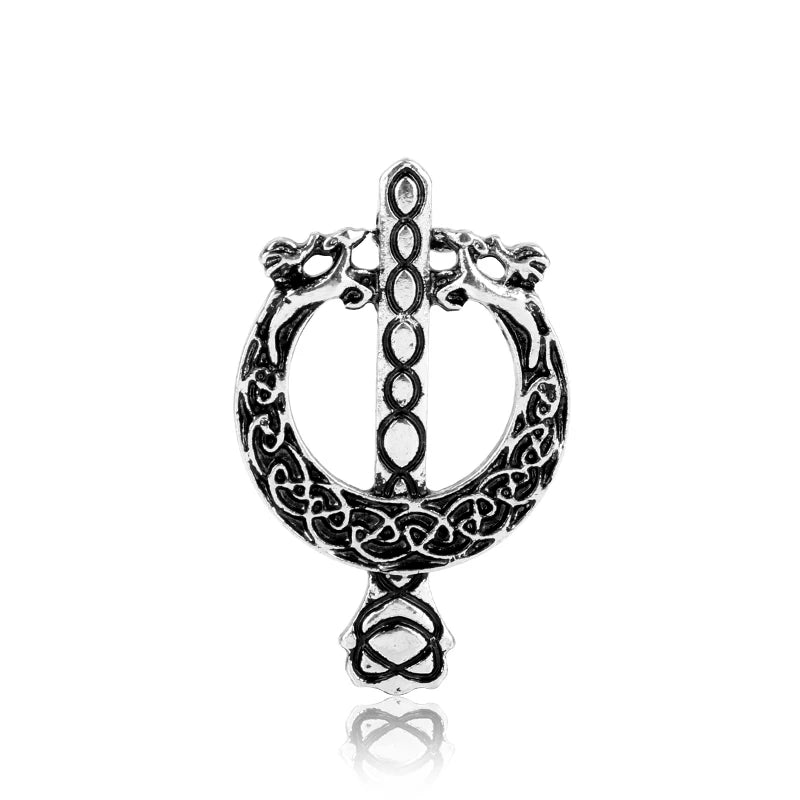 Outlander Jewelry Brooch Scotland Thistle Sword Brooch Pins With Fashion CelticKnot Kilt Brooch Outlander Jewelry For Men Women