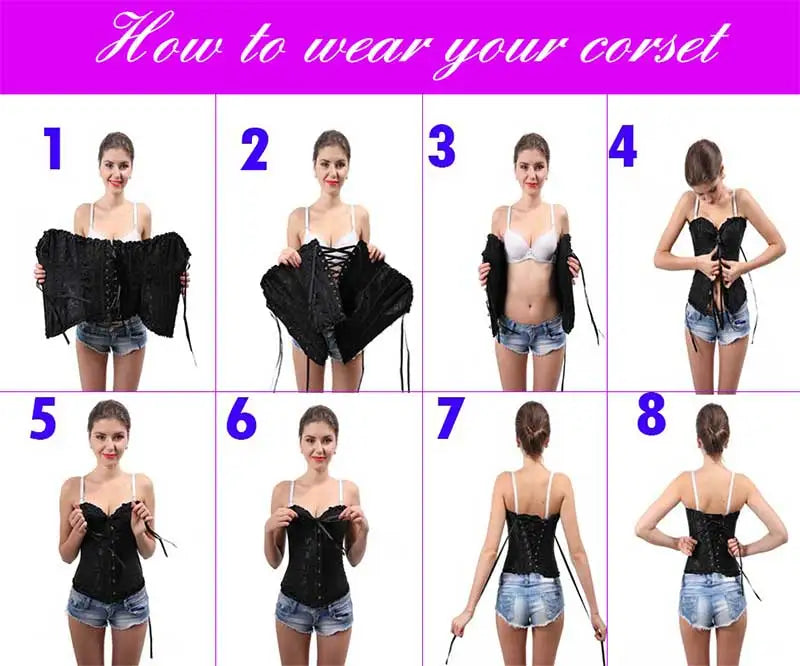 Pink Corset Simple Lolita Sexy Women Corsets Top Elastic Boned Bustier Overbust Gothic Corselet Lingerie Satin Women Clothing