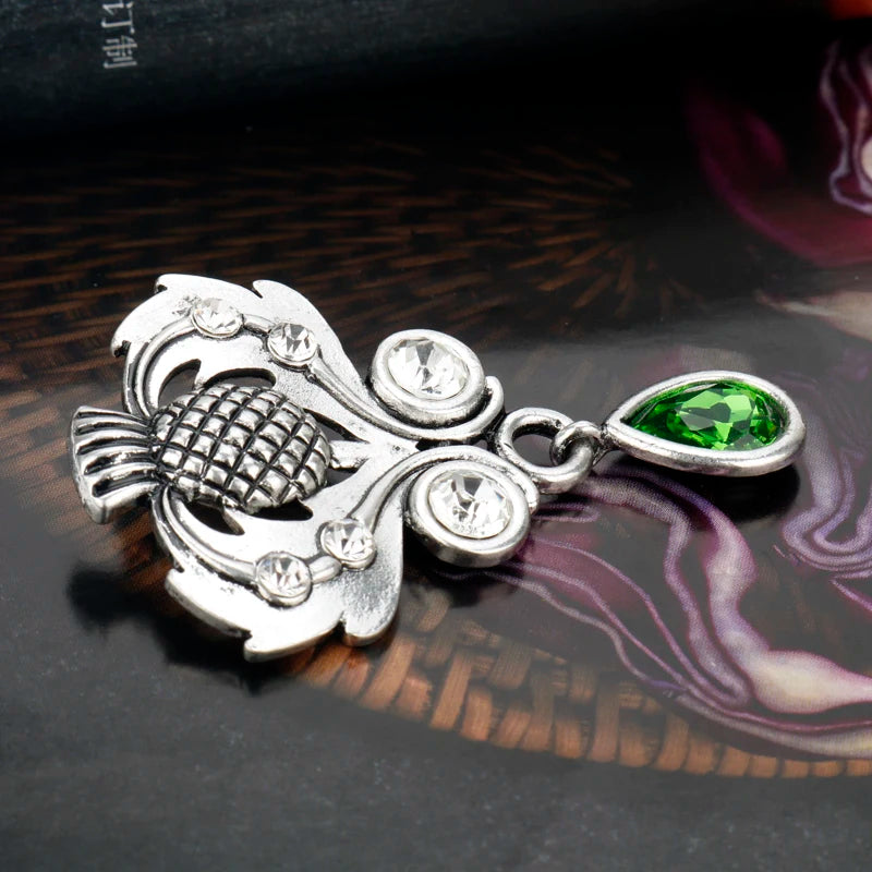 Outlander Jewelry Brooch Scotland Thistle Sword Brooch Pins With Fashion CelticKnot Kilt Brooch Outlander Jewelry For Men Women