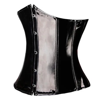 Fashion Ladies Corset Sexy Underbust Corsets And Bustiers Body Shaper Slimming PVC Lingerie Waist Trainning Tops Steampunk