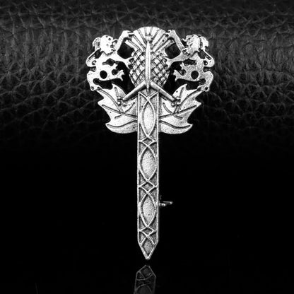 Outlander Jewelry Brooch Scotland Thistle Sword Brooch Pins With Fashion CelticKnot Kilt Brooch Outlander Jewelry For Men Women