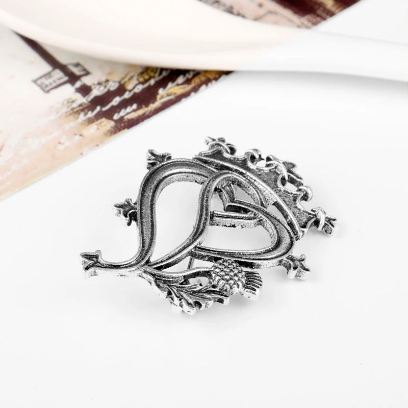 Outlander Jewelry Brooch Scotland Thistle Sword Brooch Pins With Fashion CelticKnot Kilt Brooch Outlander Jewelry For Men Women