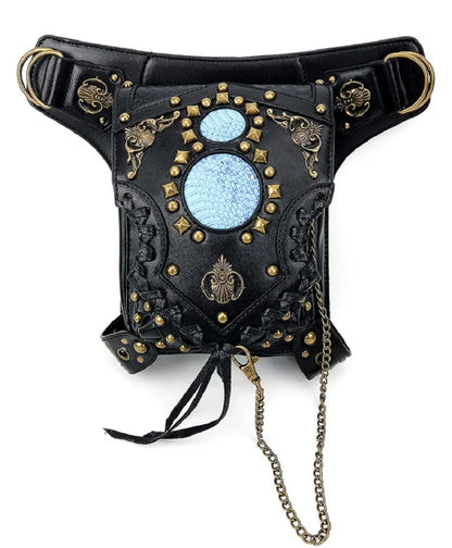 Medieval Retro Waist Bag Fanny Packs Steampunk Thigh Belt Bag Moto Drop Leg Bag Gothic Shoulder Milti-Wear Crossbody Bags