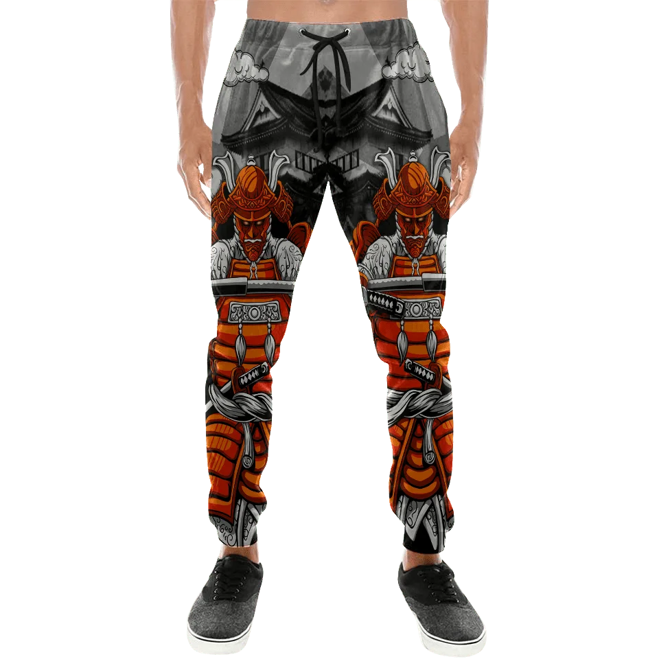 PLstar Cosmos Brand Mens Jogger Pants Samurai Oni Mask Tattoo 3D Printing Trousers Streetwear Unisex Casual Sweatpants MPK17