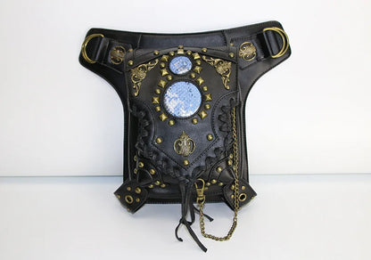 Medieval Retro Waist Bag Fanny Packs Steampunk Thigh Belt Bag Moto Drop Leg Bag Gothic Shoulder Milti-Wear Crossbody Bags