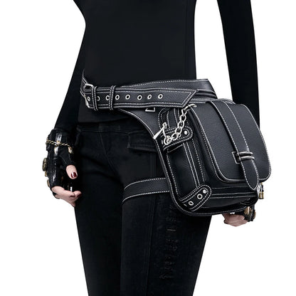 Steampunk Waist Bag for Women Vintage Satchel Gothic Fashion Hip Sack Wallet Fanny Pack Halloween Medieval Cosplay Ita Bag