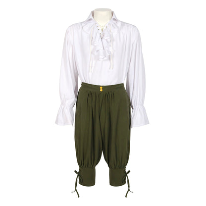 Cos British Ruffles Middle Pants Stage Civilian Shirt