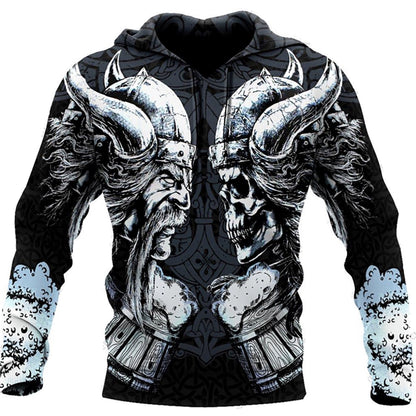 3D Printed Sweatshirt Long Sleeve Hoodie Totem Print Long Sleeves Hoodie Men