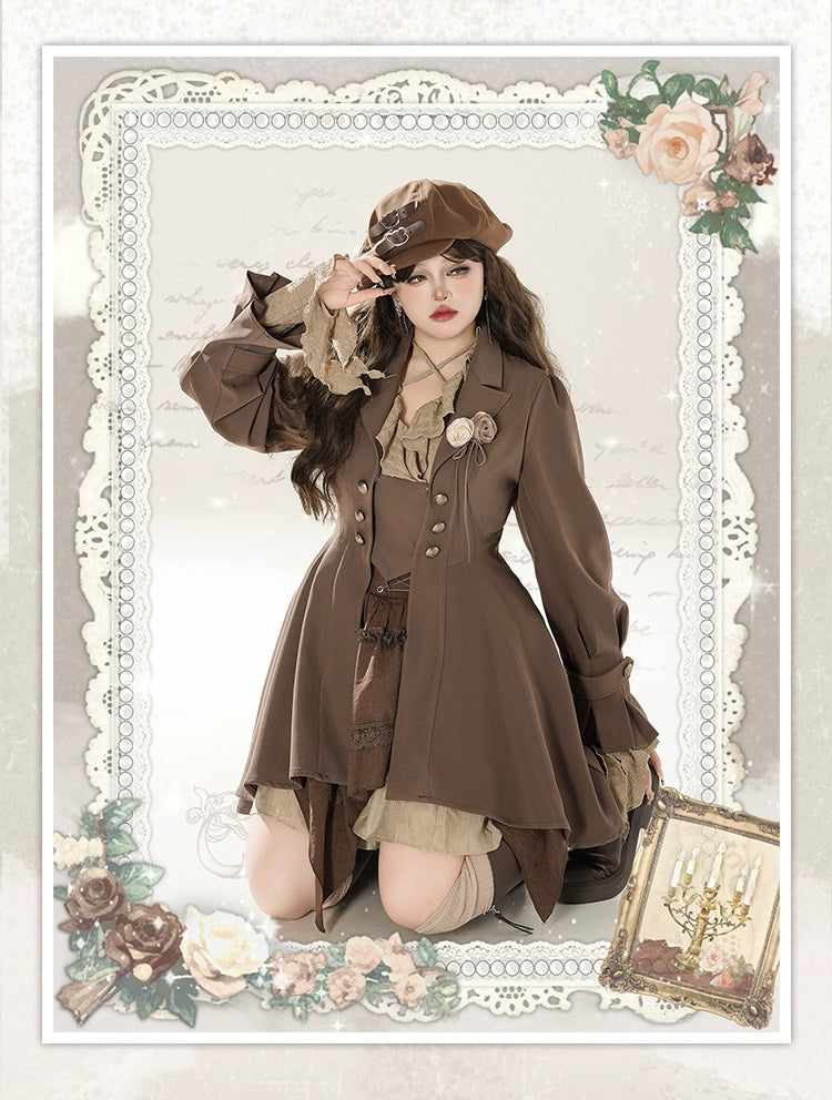 [Add the New Final Payment at 8.22 10 O'clock First!]!] Der Rosenkavalier Maillard Vest Skirt Trench Coat Suit