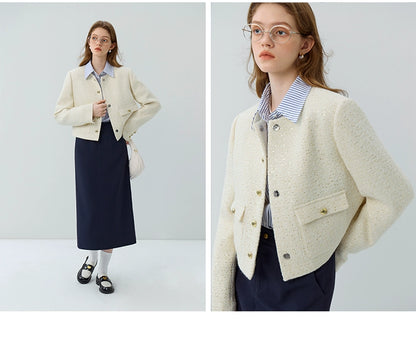 Fansilanen Short Classic Style Spring and Autumn Coat