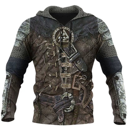 3D Printed Sweatshirt Long Sleeve Hoodie Totem Print Long Sleeves Hoodie Men