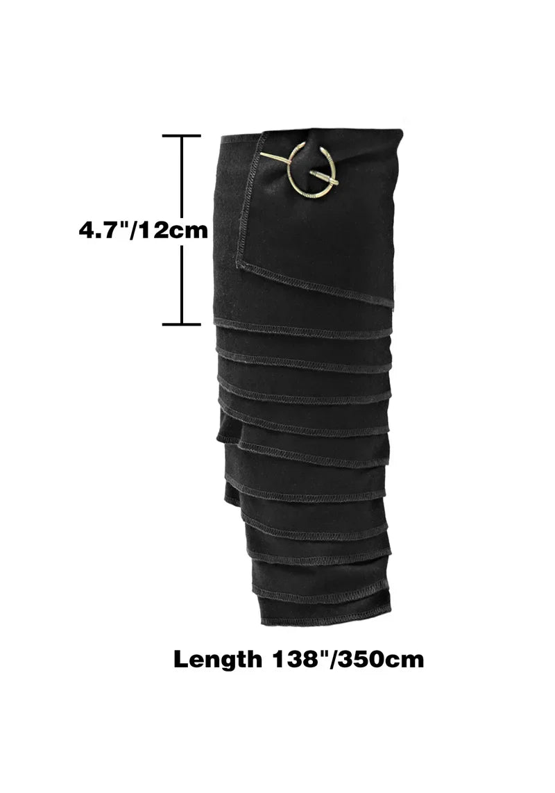 WENAM Medieval 138" Leg Wraps for Men with Viking Brooch Pins Pirate Cosplay Costume  Historical Calf Bandage Leg Wrap Winingas