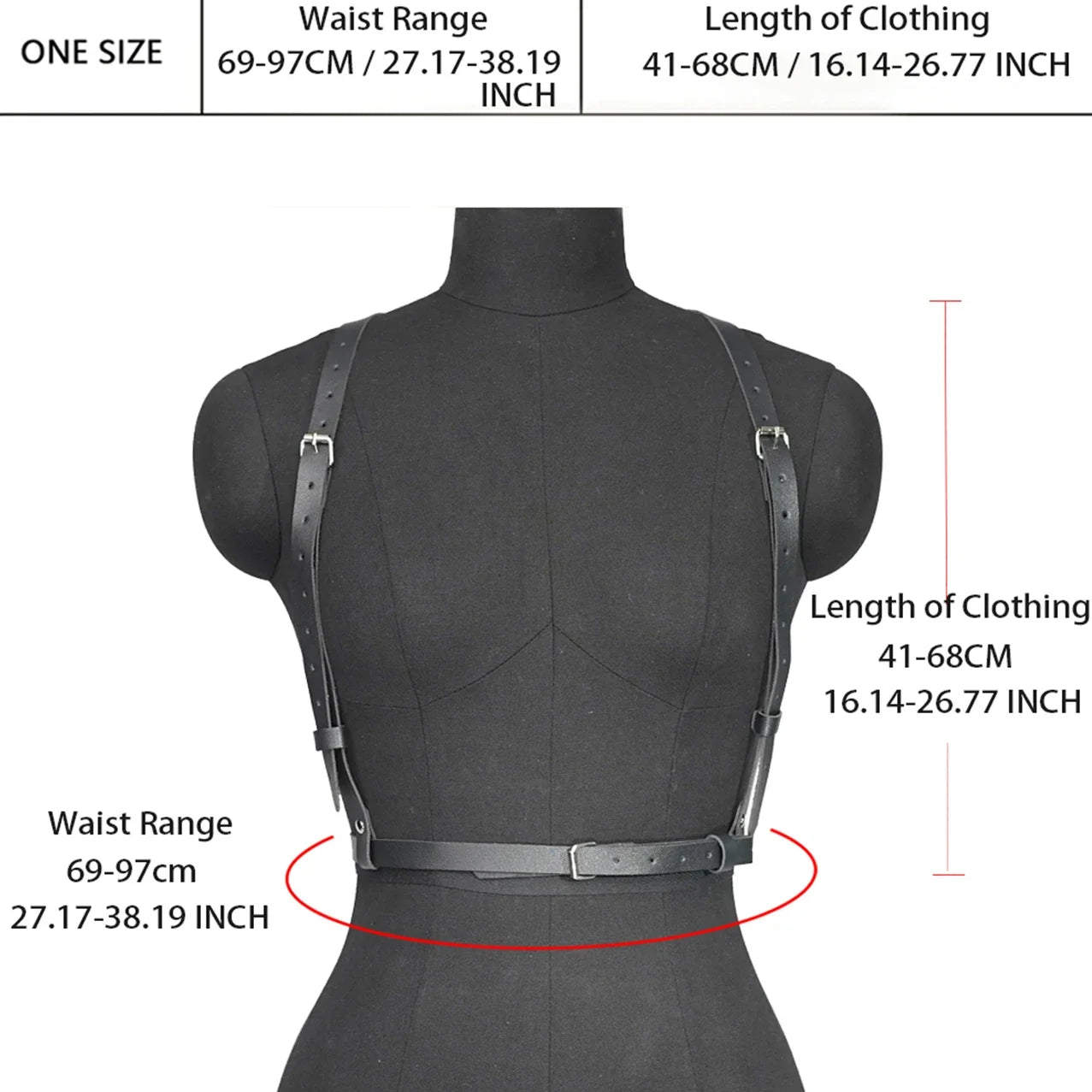 Women Fashion Harness Waist Belt Pu Leather Lingerie Harness Corset Suspenders for Women Goth Harness Women Clothing Accessories