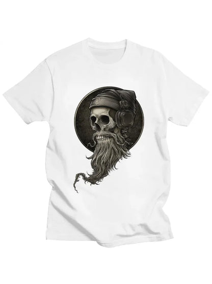 2024  for  Men Pure Viking Berserker T-shirt Graphic T Shirts Men Winya Skull Beard T Shirt Gothic  Tee Fitted Clothing Y2k