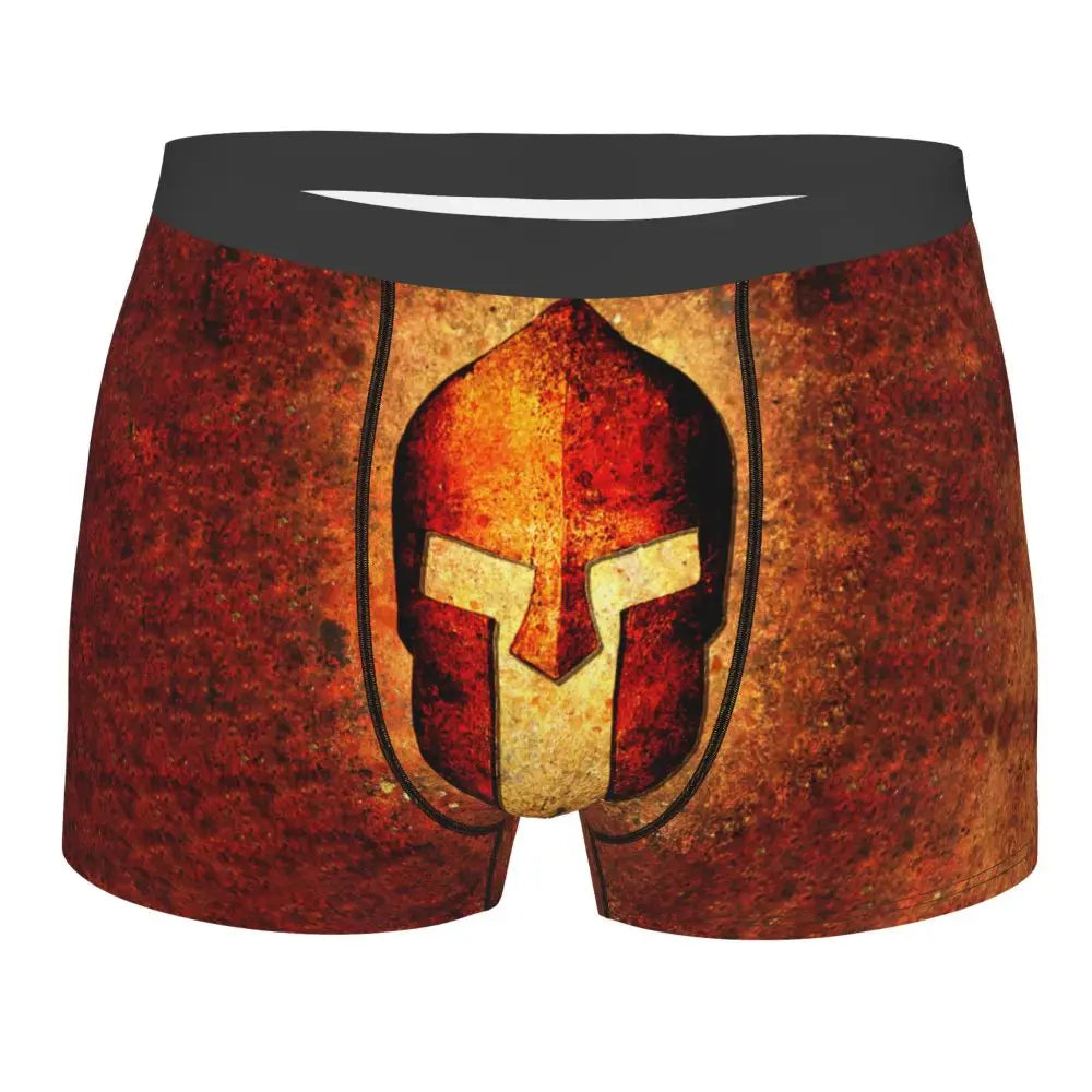 Male Novelty Sparta Spirit Spartan Helmet Underwear Boxer Briefs Breathable Shorts Panties Underpants