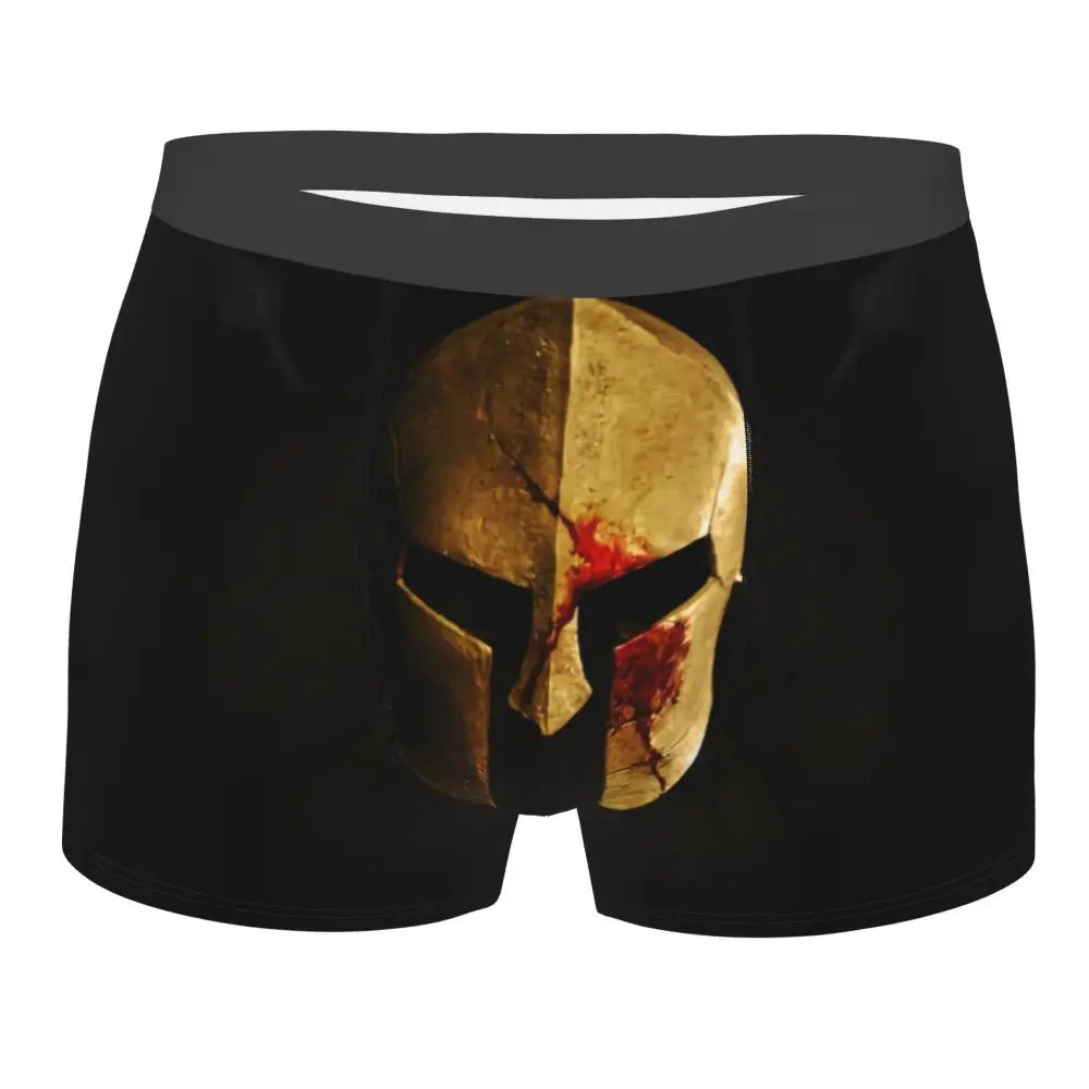 Male Novelty Sparta Spirit Spartan Helmet Underwear Boxer Briefs Breathable Shorts Panties Underpants