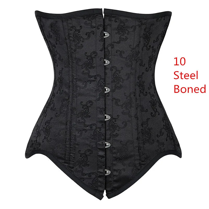 Women Sexy Corsets Bustiers Top Gothic Slimming Corset Long Torso Steel Bones Underbust Curve Shaper Body Shapewear Plus Size