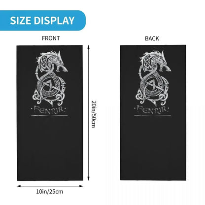 Viking Loki Son Fenrir Bandana Neck Gaiter Printed The Wolf of Norse Face Scarf Headwear Riding for Men Women Adult Washable