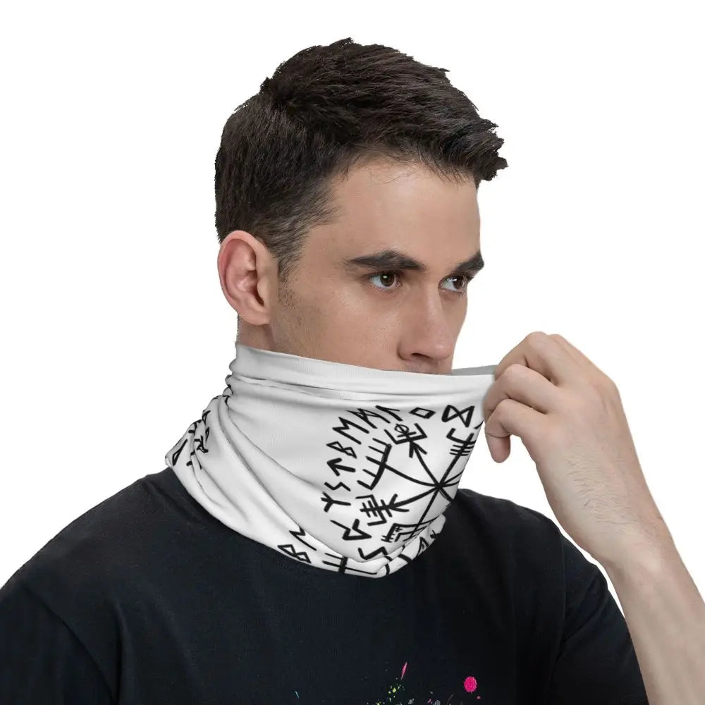 Vegvisir Viking Bandana Neck Cover Printed Wrap Scarf Warm FaceMask Cycling Unisex Adult Washable