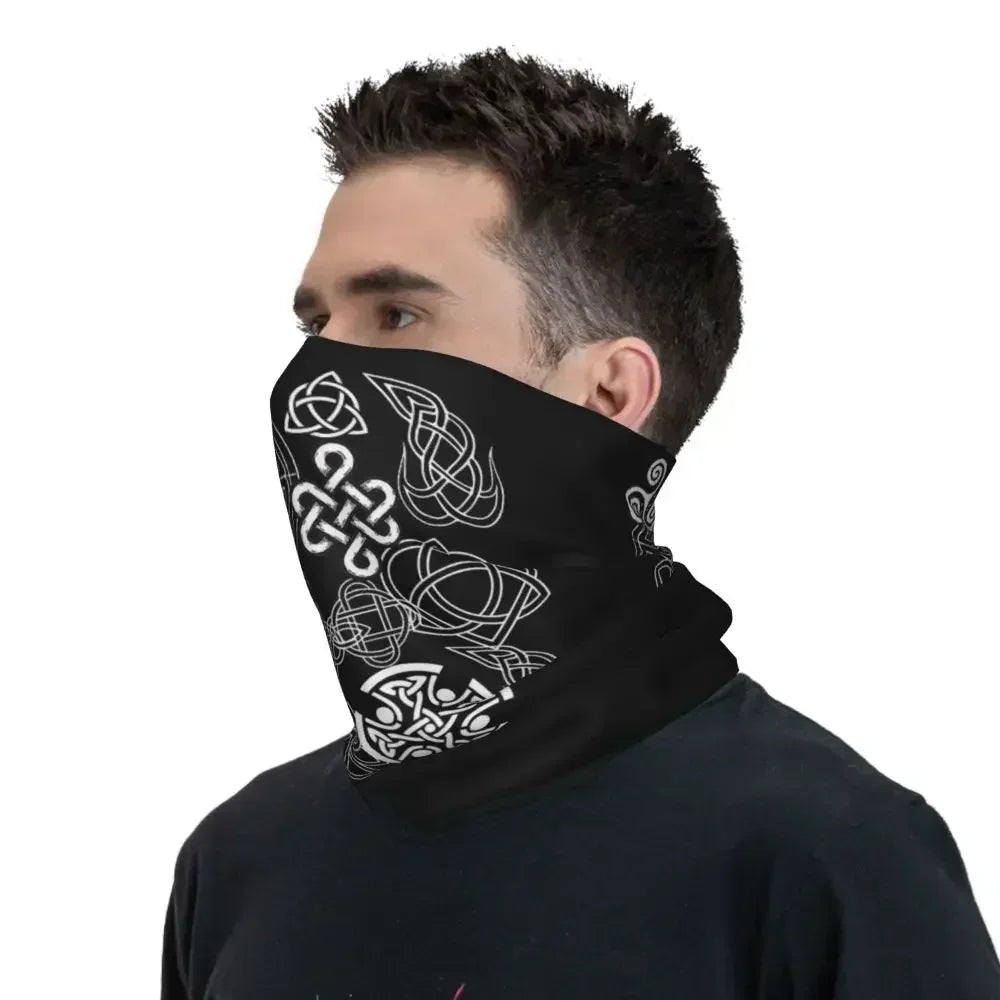 Viking Loki Son Fenrir Bandana Neck Gaiter Printed The Wolf of Norse Face Scarf Headwear Riding for Men Women Adult Washable