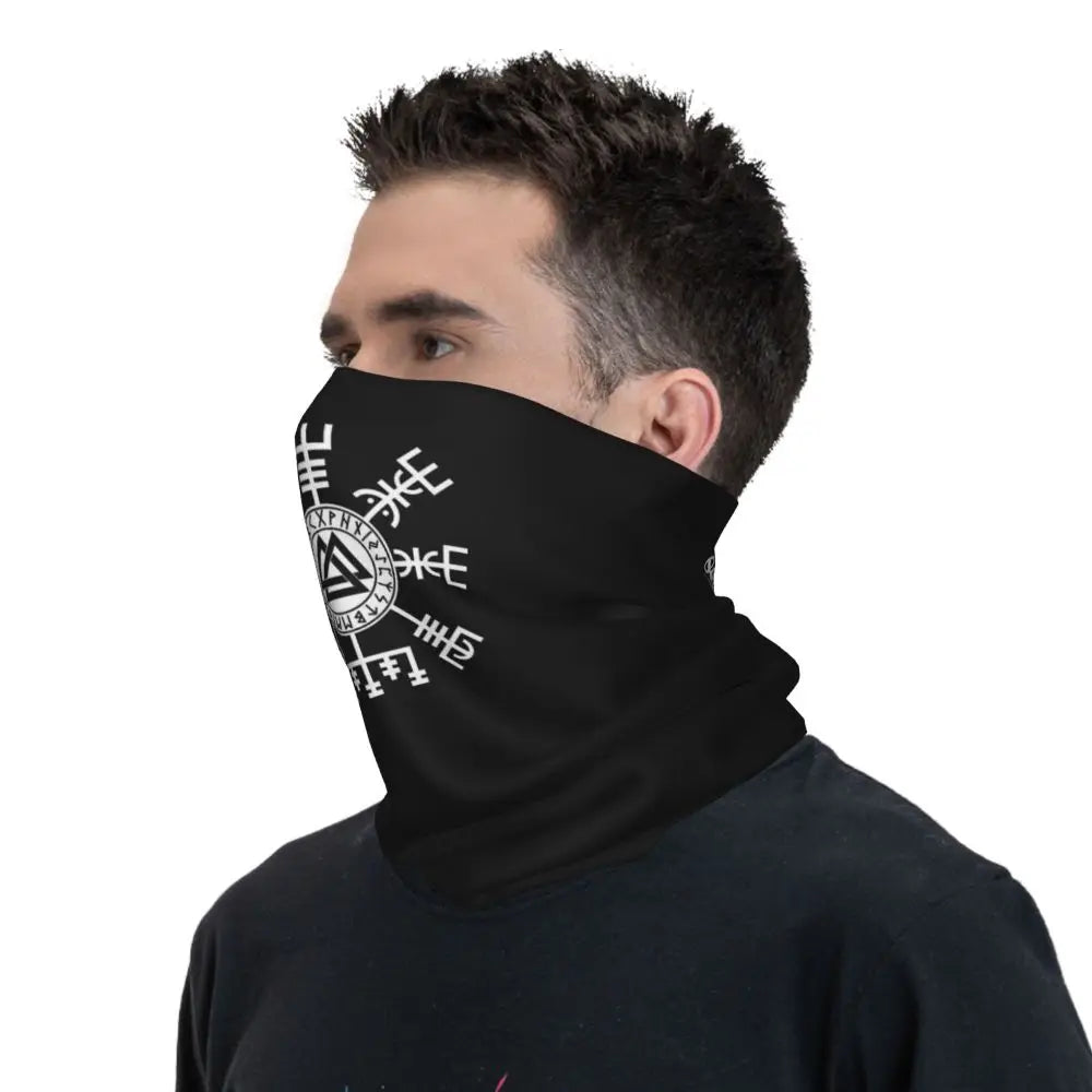 Vegvisir Viking Bandana Neck Cover Printed Wrap Scarf Warm FaceMask Cycling Unisex Adult Washable