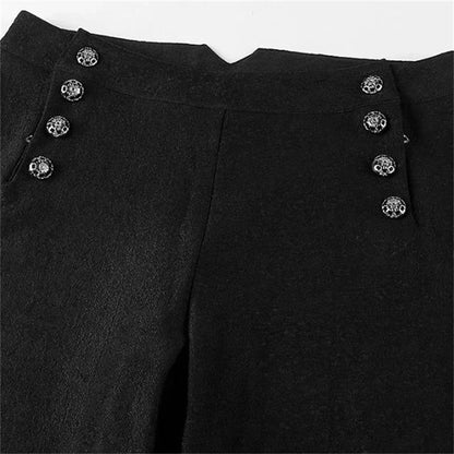 Vintage Men Medieval Steampunk Clothing Victorian Pants High Waist Retro Cosplay Costumes Casual Trousers Halloween Dress Up