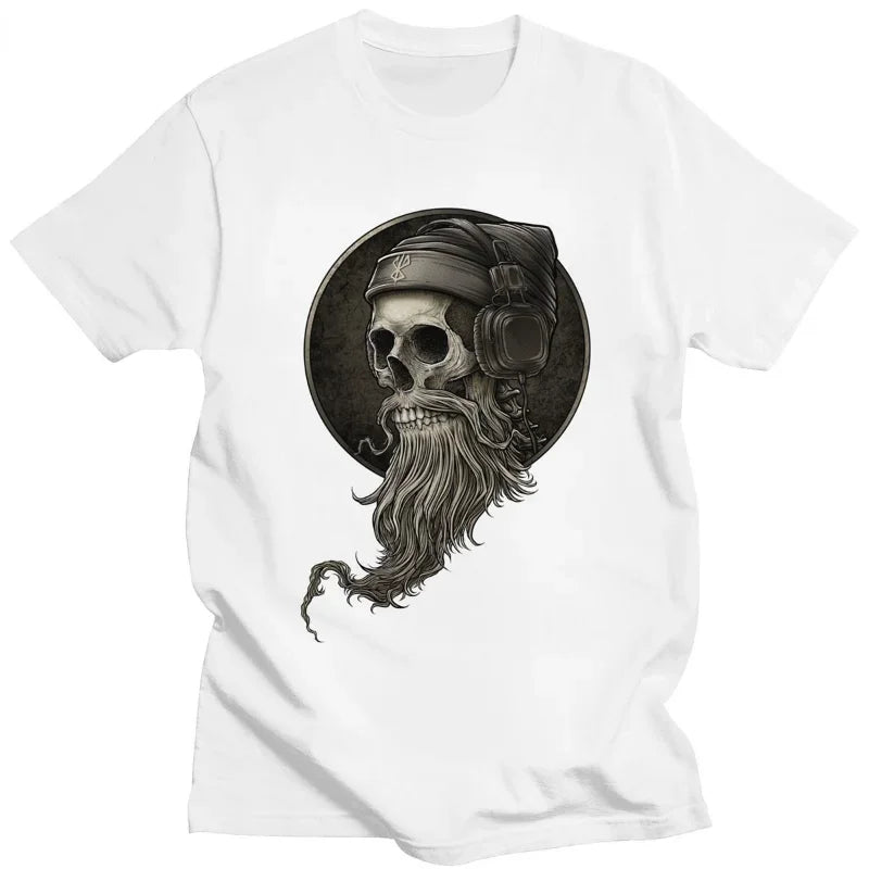 2024  for  Men Pure Viking Berserker T-shirt Graphic T Shirts Men Winya Skull Beard T Shirt Gothic  Tee Fitted Clothing Y2k