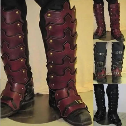 Hot Century Viking Leather Gait Knight Leg Protector Armor Multi Color Steampunk Men's and Women's Shoe Boots Role Playing Cloth