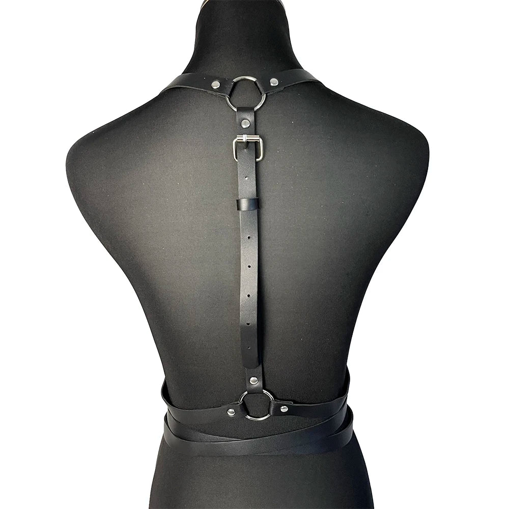 Bdsm Body Harness Leather Lingerie Fetish Clothing Underwear for Women Chest Harness Erotic Rave Bra Sword Belts Gothic Clothes