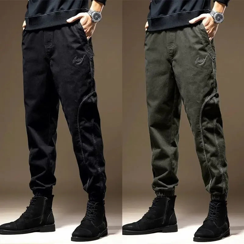 Trousers Man Baggy Cargo Pants for Men High Quality Y2k Vintage Regular Fit Korean Style Cheap Long Loose Harajuku Techwear Emo