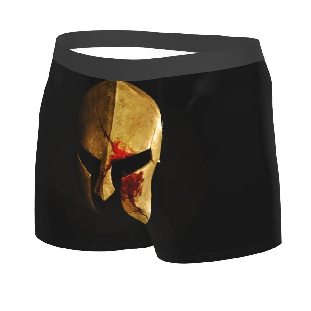 Male Novelty Sparta Spirit Spartan Helmet Underwear Boxer Briefs Breathable Shorts Panties Underpants