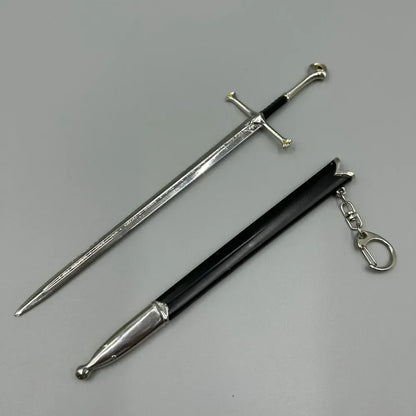 22cm Aragorn Narthil Sword Elves Anduril Medieval Weapon Ring Metal Katana Samurai Sword Keychain Ornaments Gifts Toys for Boys