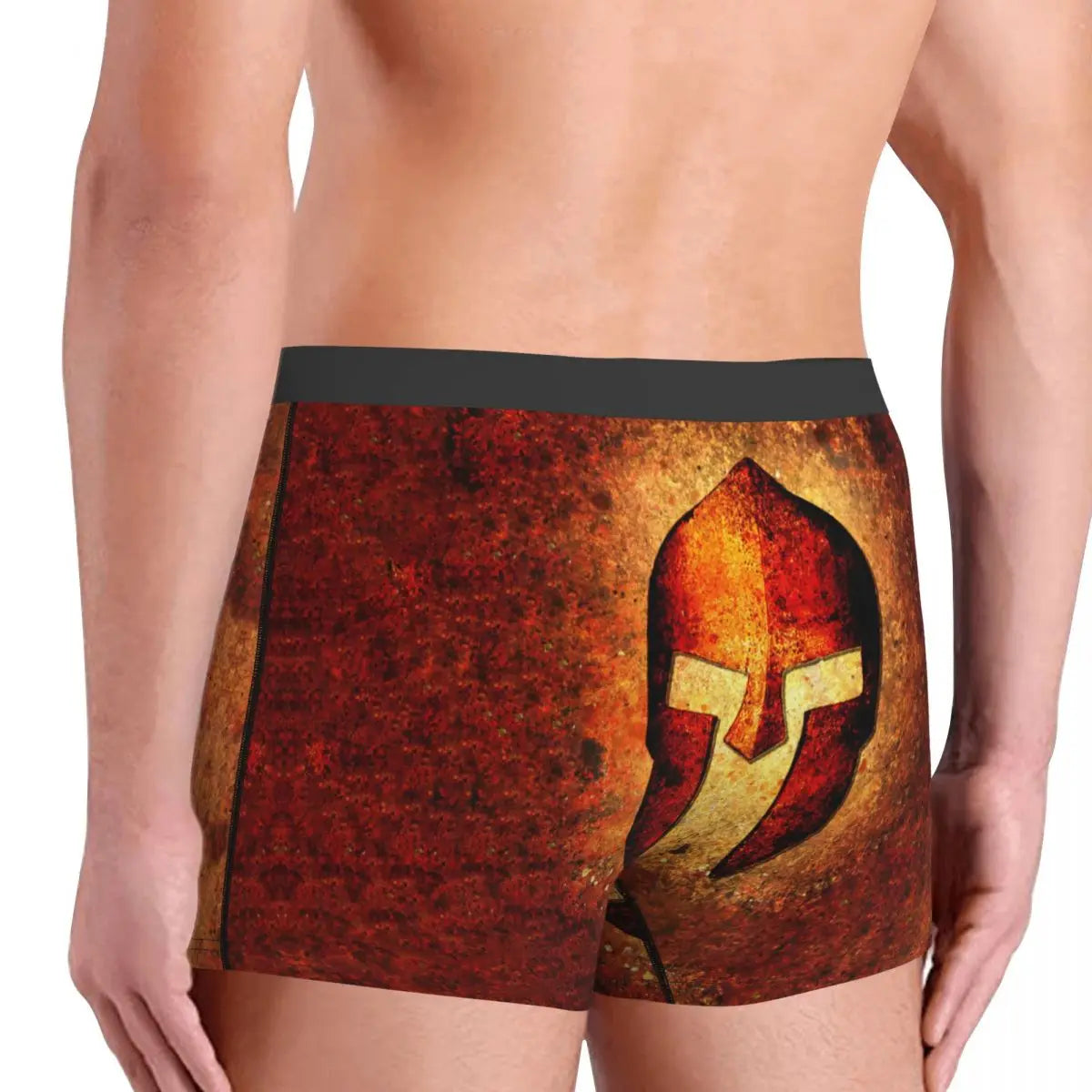 Male Novelty Sparta Spirit Spartan Helmet Underwear Boxer Briefs Breathable Shorts Panties Underpants