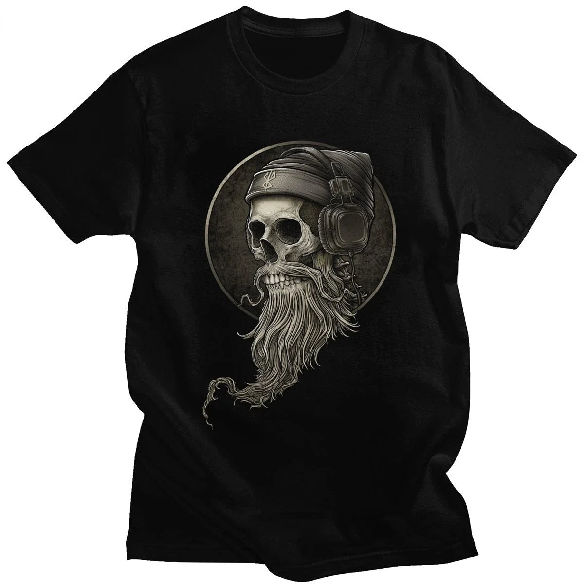 2024  for  Men Pure Viking Berserker T-shirt Graphic T Shirts Men Winya Skull Beard T Shirt Gothic  Tee Fitted Clothing Y2k