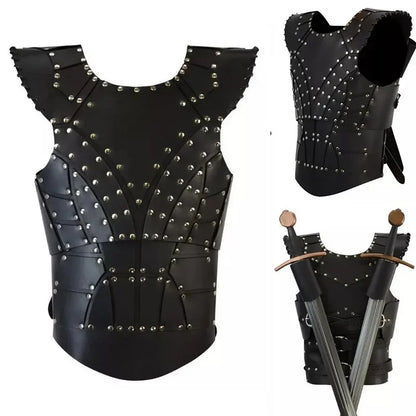 Medieval Viking Knight Assassin Leather Cuirass Body Chest Armor Vest Steampunk Fantasy Breastplate LARP Warrior Cosplay Costume